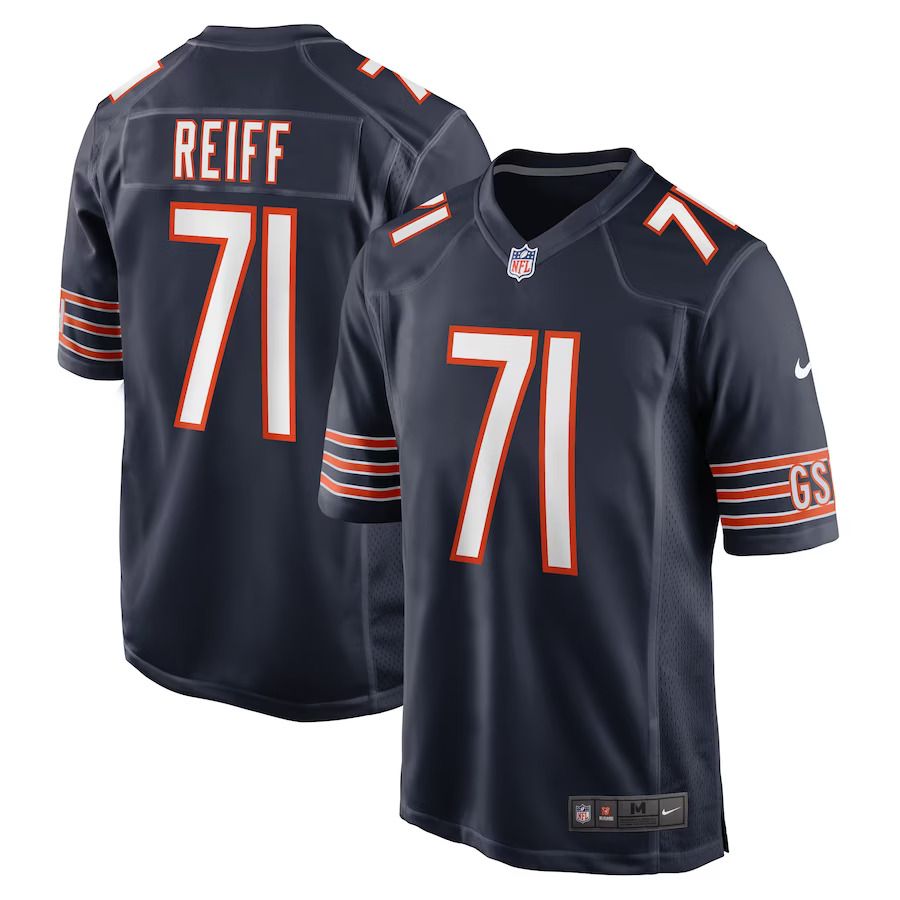 Men Chicago Bears #71 Riley Reiff Nike Navy Game Player NFL Jersey